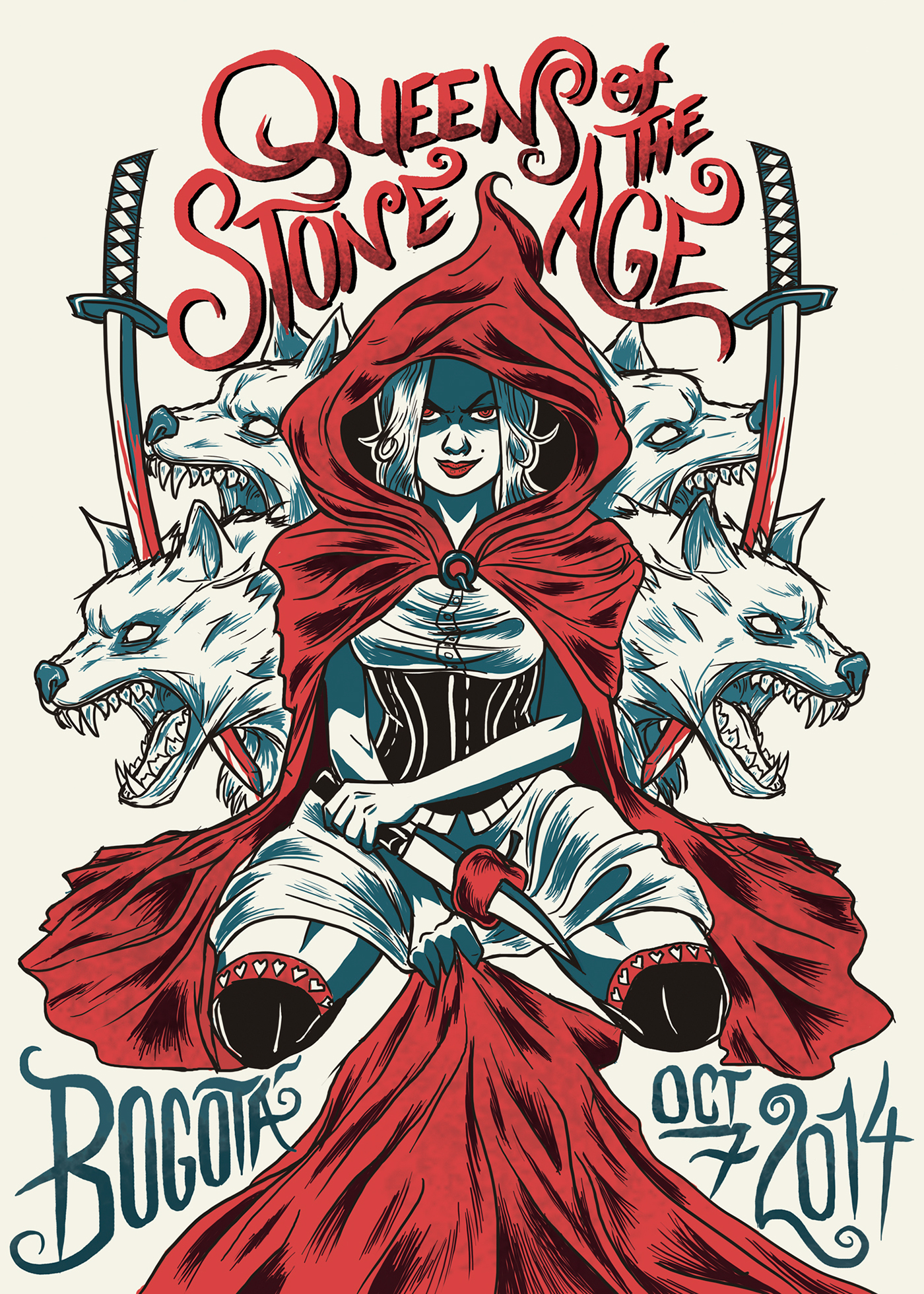 Gig Poster: Queens of the stone age en Colombia on Behance Queens Of The Stone Age Poster 2014
