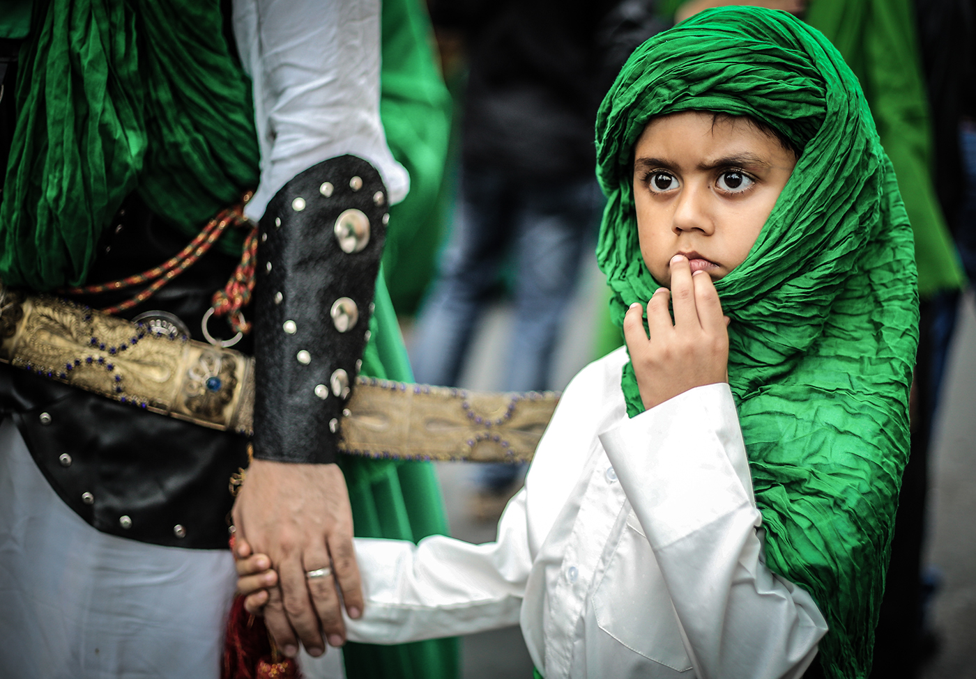 muslim Bahrain green Karballa SHIA Muharram world child face