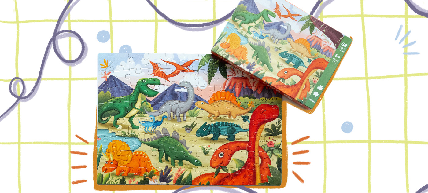 Puzzles for kids DINOSAURS