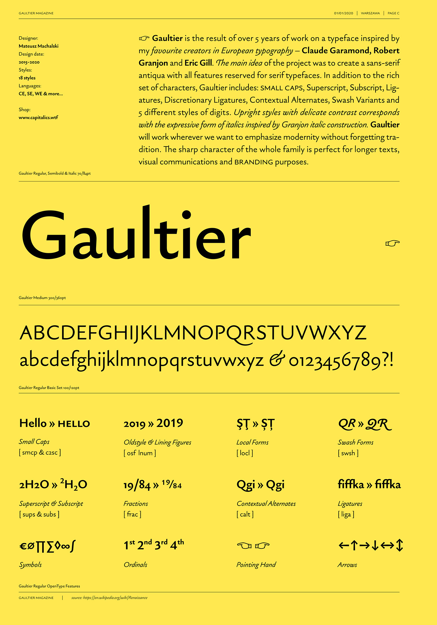 sans MACHALSKI borutta Humanist font design GARAMOND SANS Experimental Typography Neo Classical brand font Gaultier