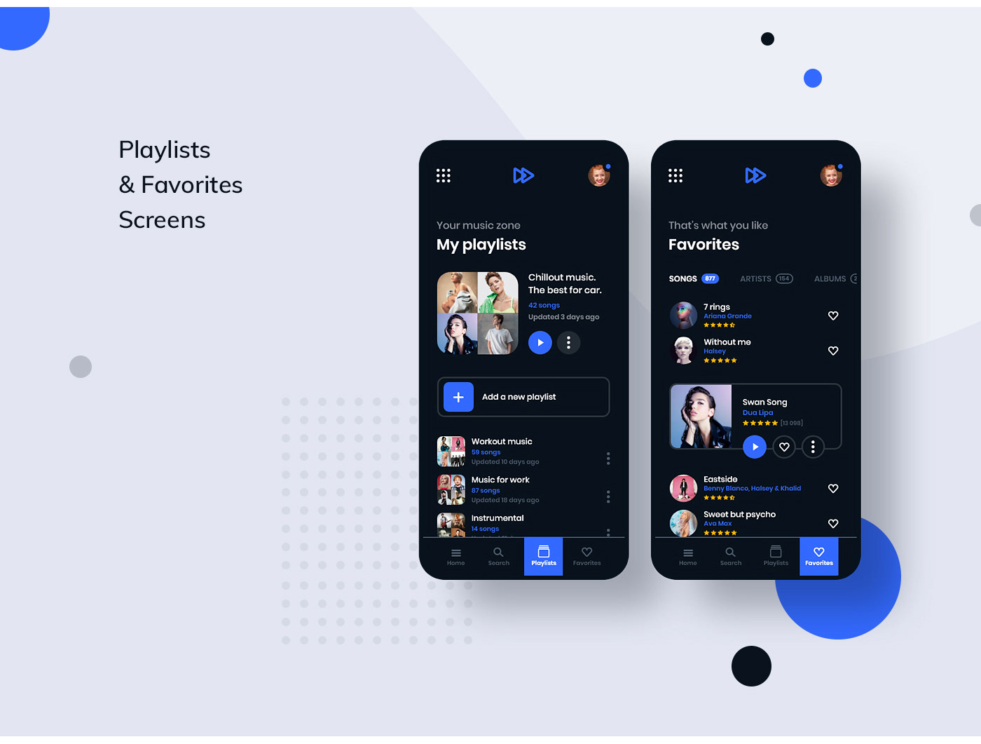 music player song spotify Platform searching artist application UI ux