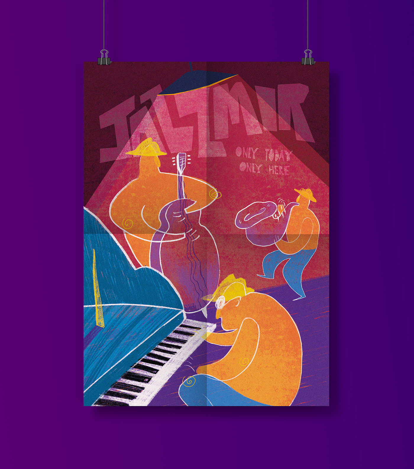 photoshop Drawing  Procreate jazz posters graphic design  design jazzposters Advertising  graphic
