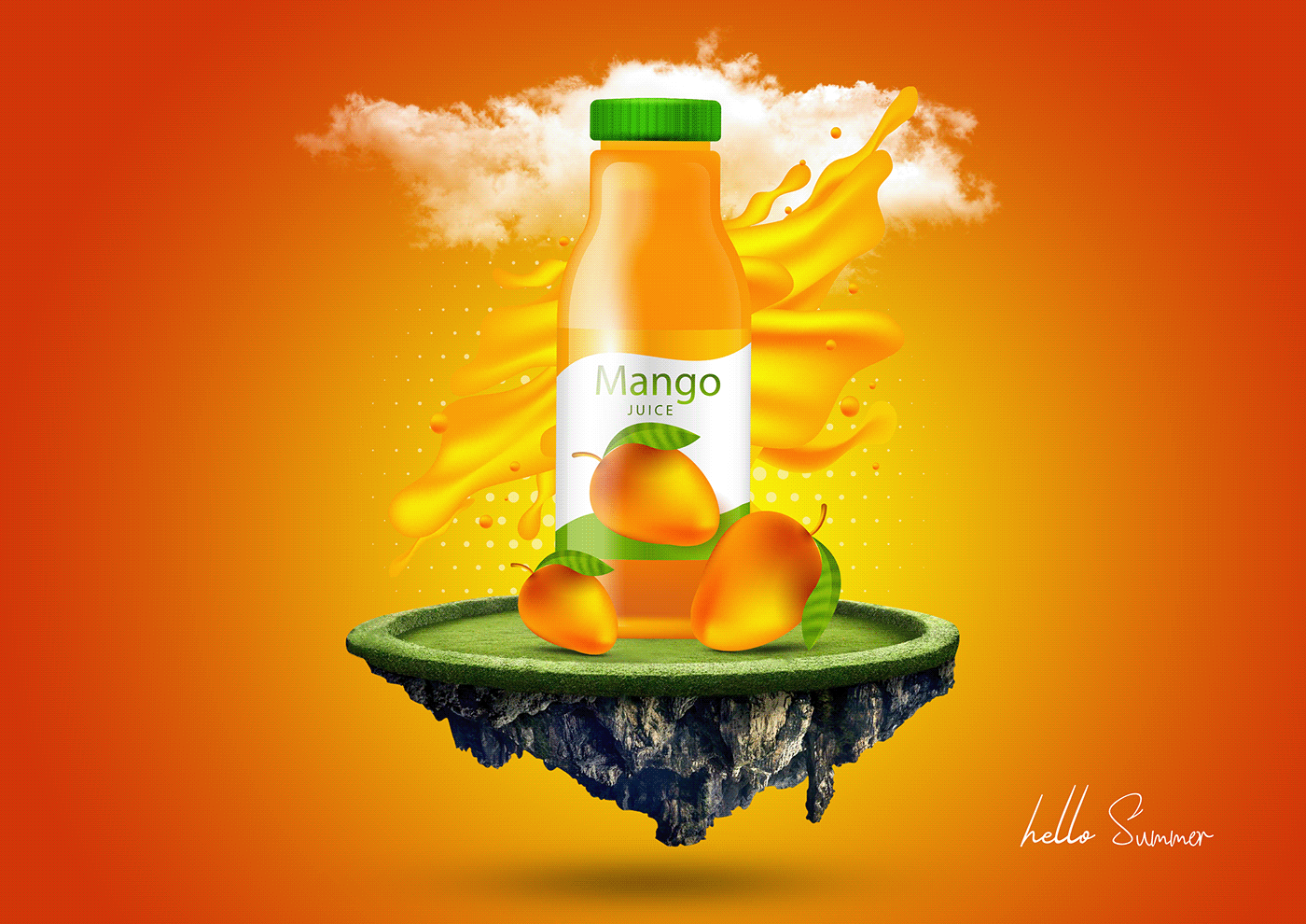 Mango Juice Poster Design. 