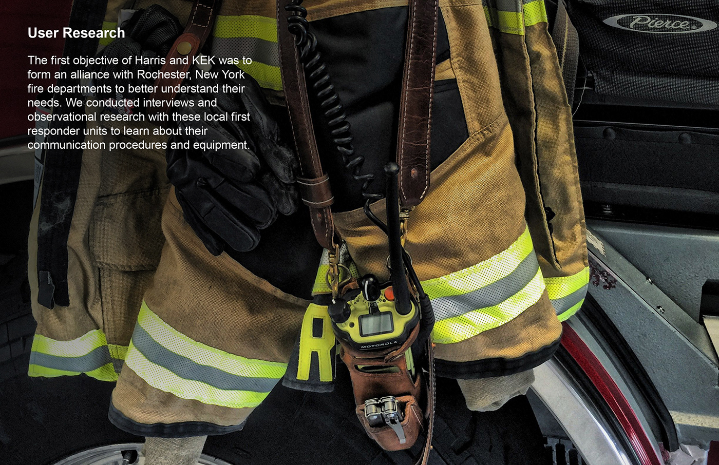 first responder ergonomic Firefighter harris Radio