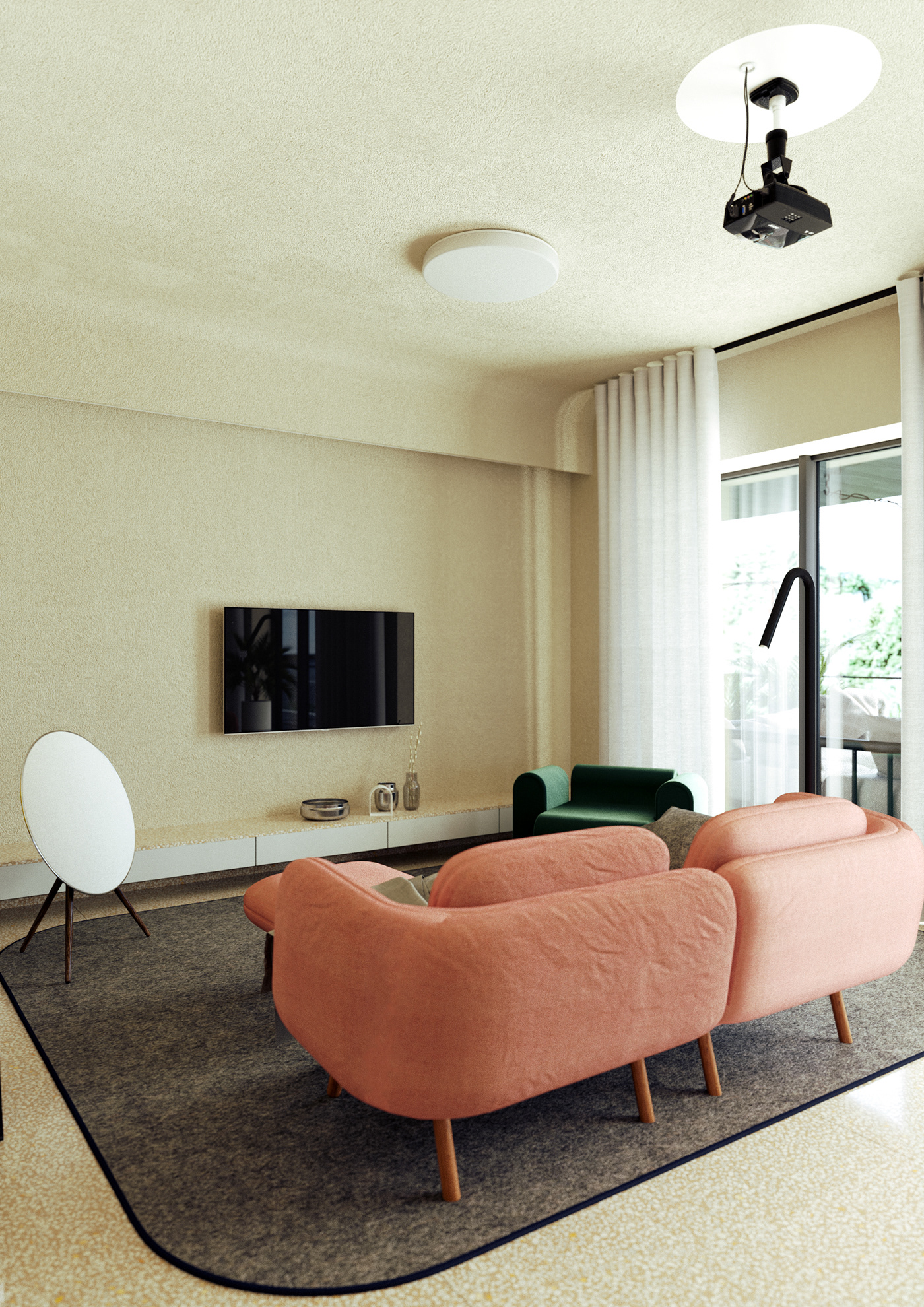 Midcentury Modern modernism beige Custom furniture vives metal minimalist plywood ikea