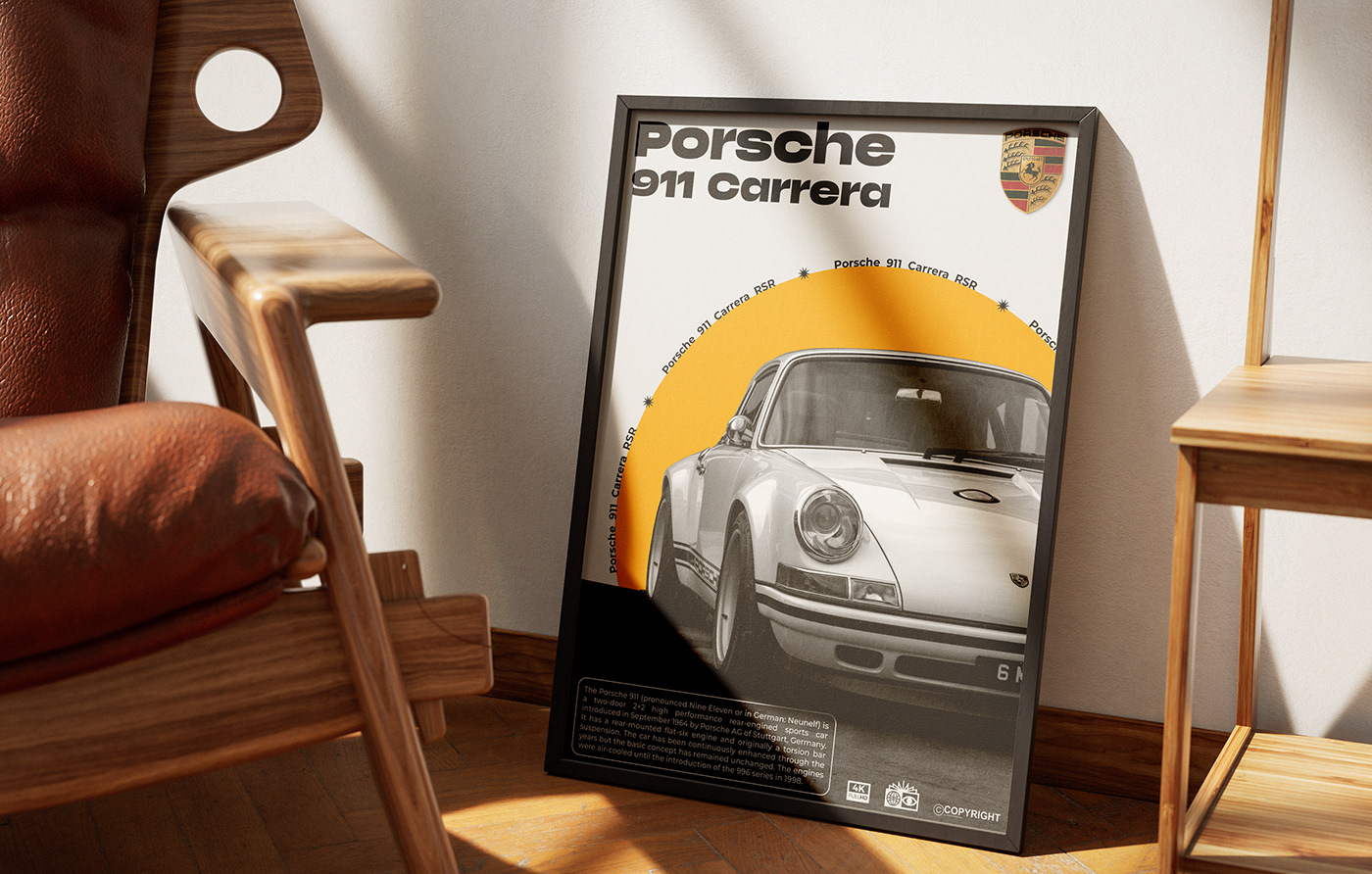poster car automotive   Vehicle Porsche Porsche 911 Poster Design typography   Graphic Designer car poster