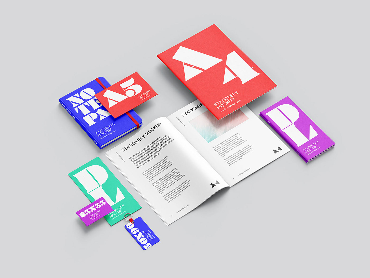 Stationery Mockup template logo brand brochure download psd