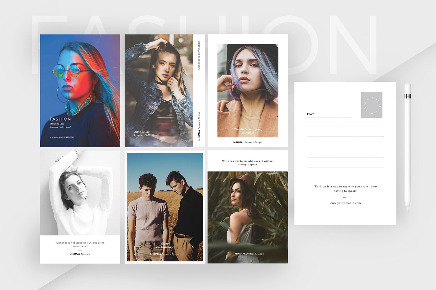 print template postcard business card Fashion  Mockup shop Ecommerce