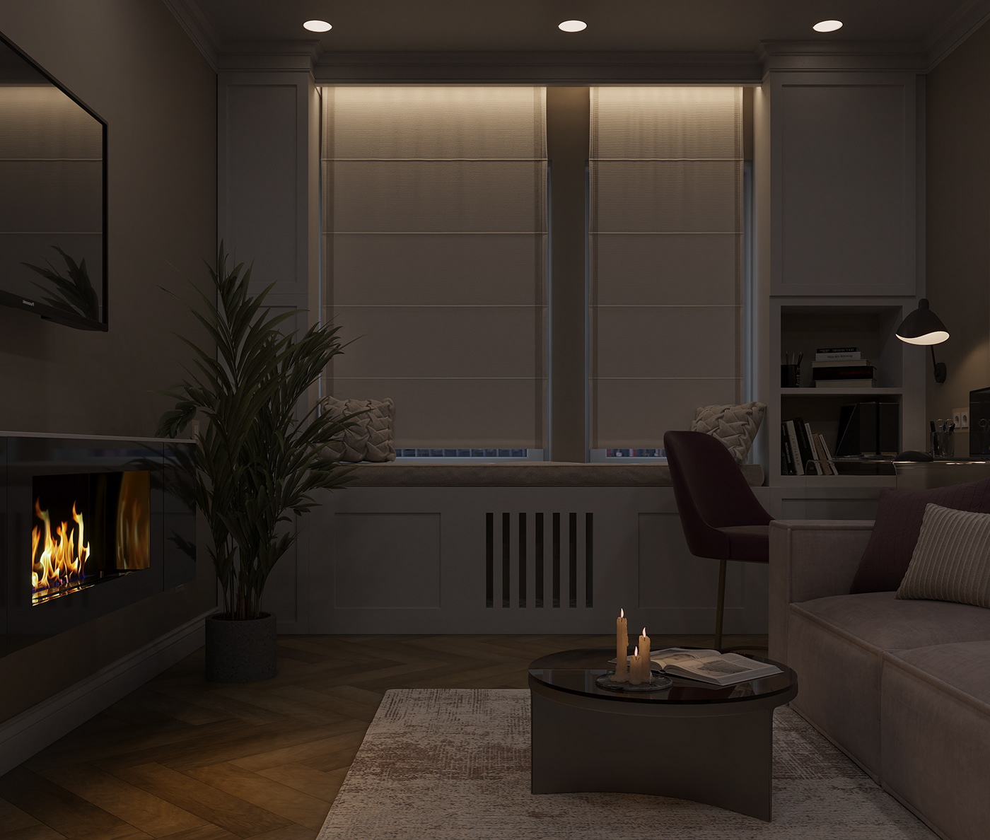 3D 3ds max architecture archviz candle interior design  modern Render visual identity visualization