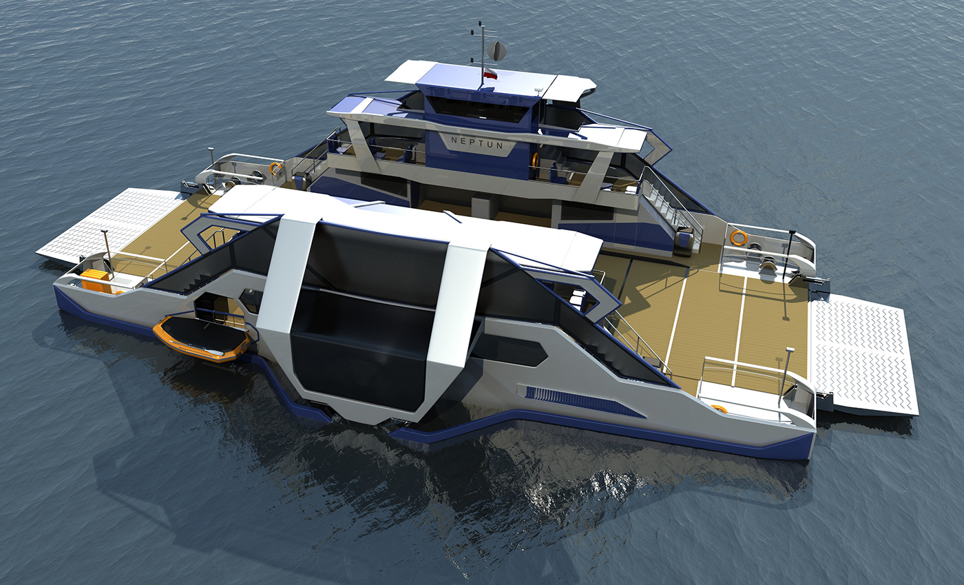 ferry design car boat river