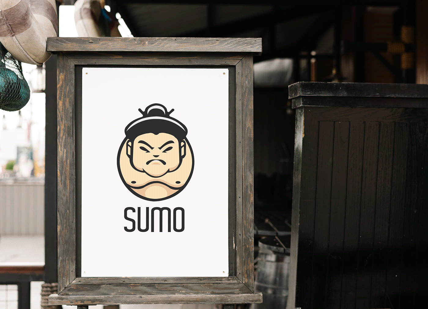 creative design fat logo sumo japan vector tracing brand identity vect plus