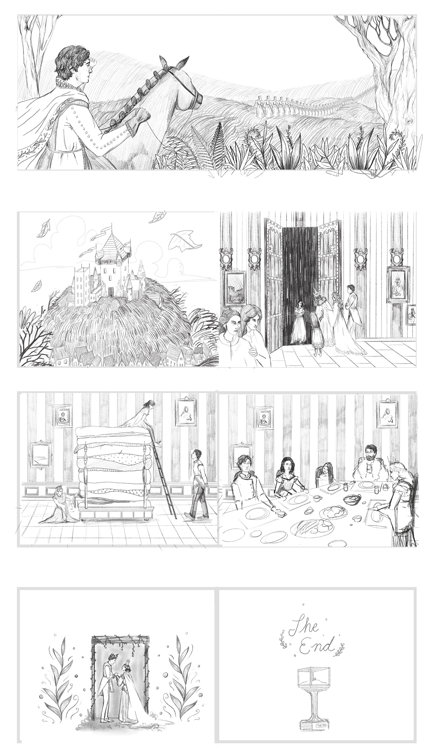 book illustration children's book fairytale fantasy Layout Princess sketching storyboard Middle grade young adult