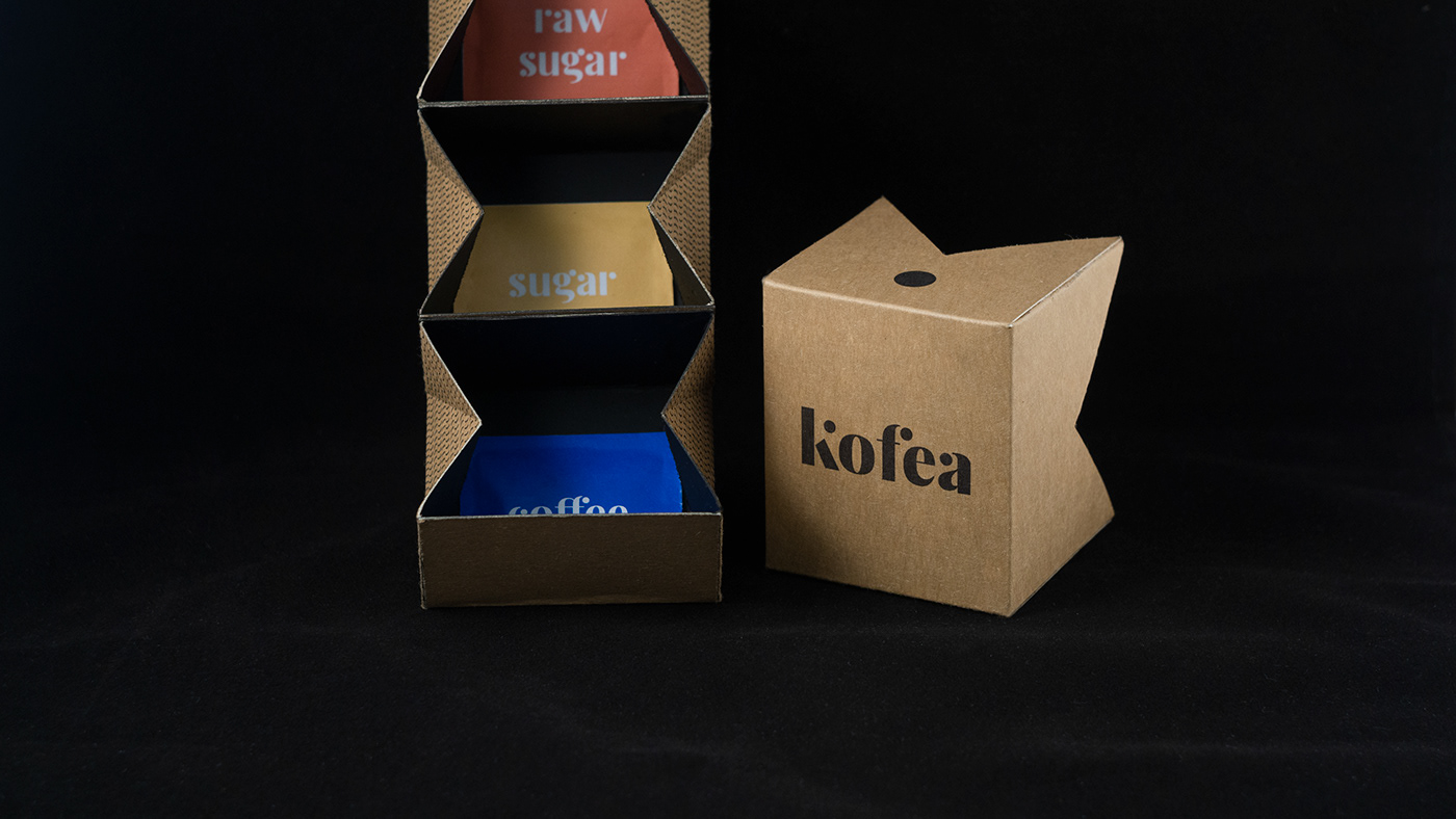 Packaging Coffee paper organic origami  branding  logo box Food  beverage