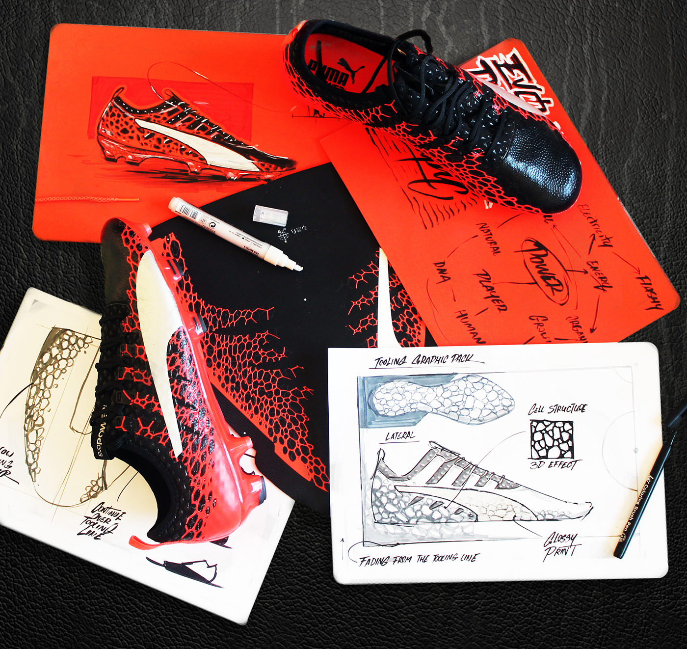 puma football design graphic pattern Drawing  footwear