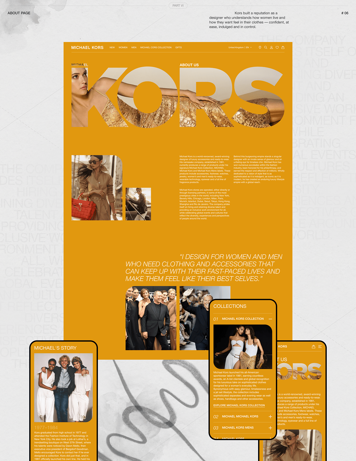 michael kors Fashion  Clothing e-commerce UI/UX Web Design  redesign Interface concept Figma