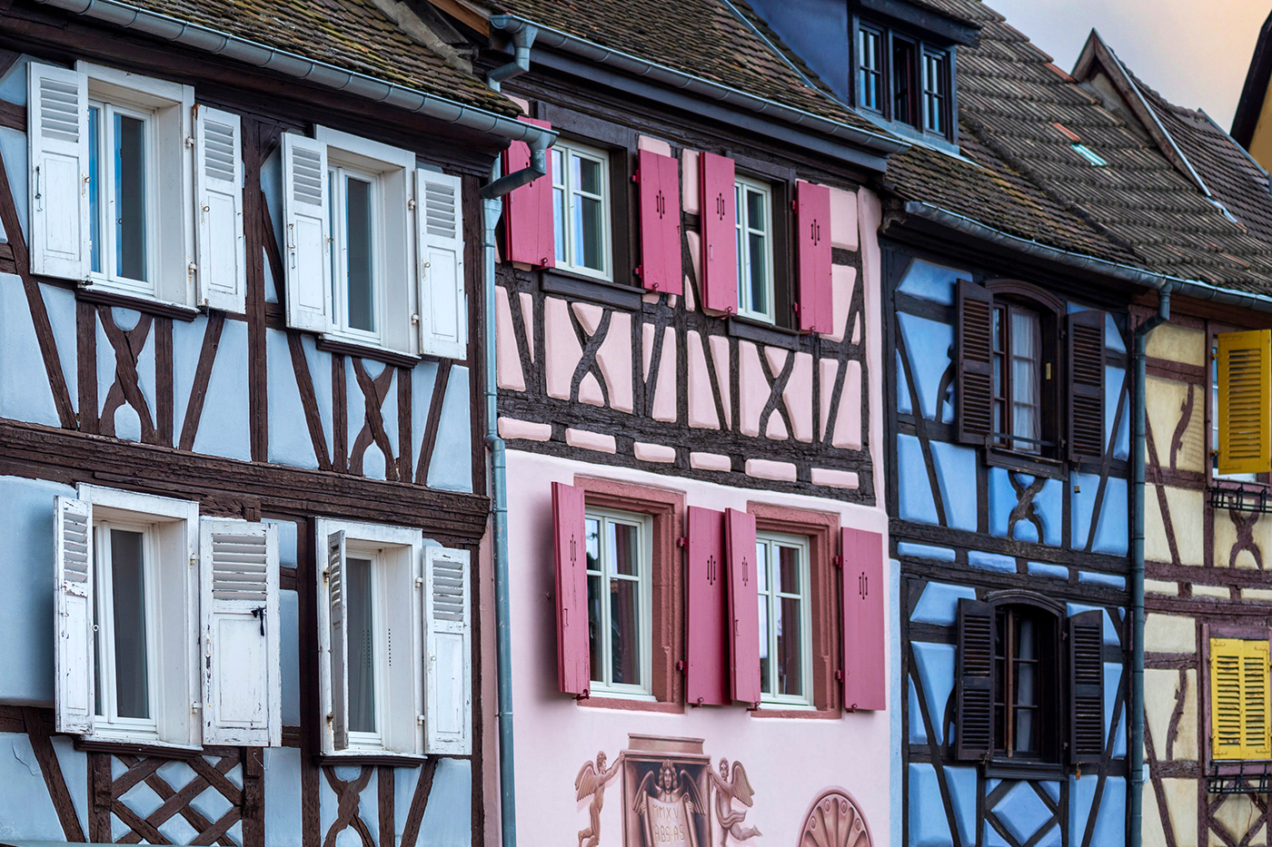 colmar alsace france architecture half-timbered house city touristic typical tourism Travel
