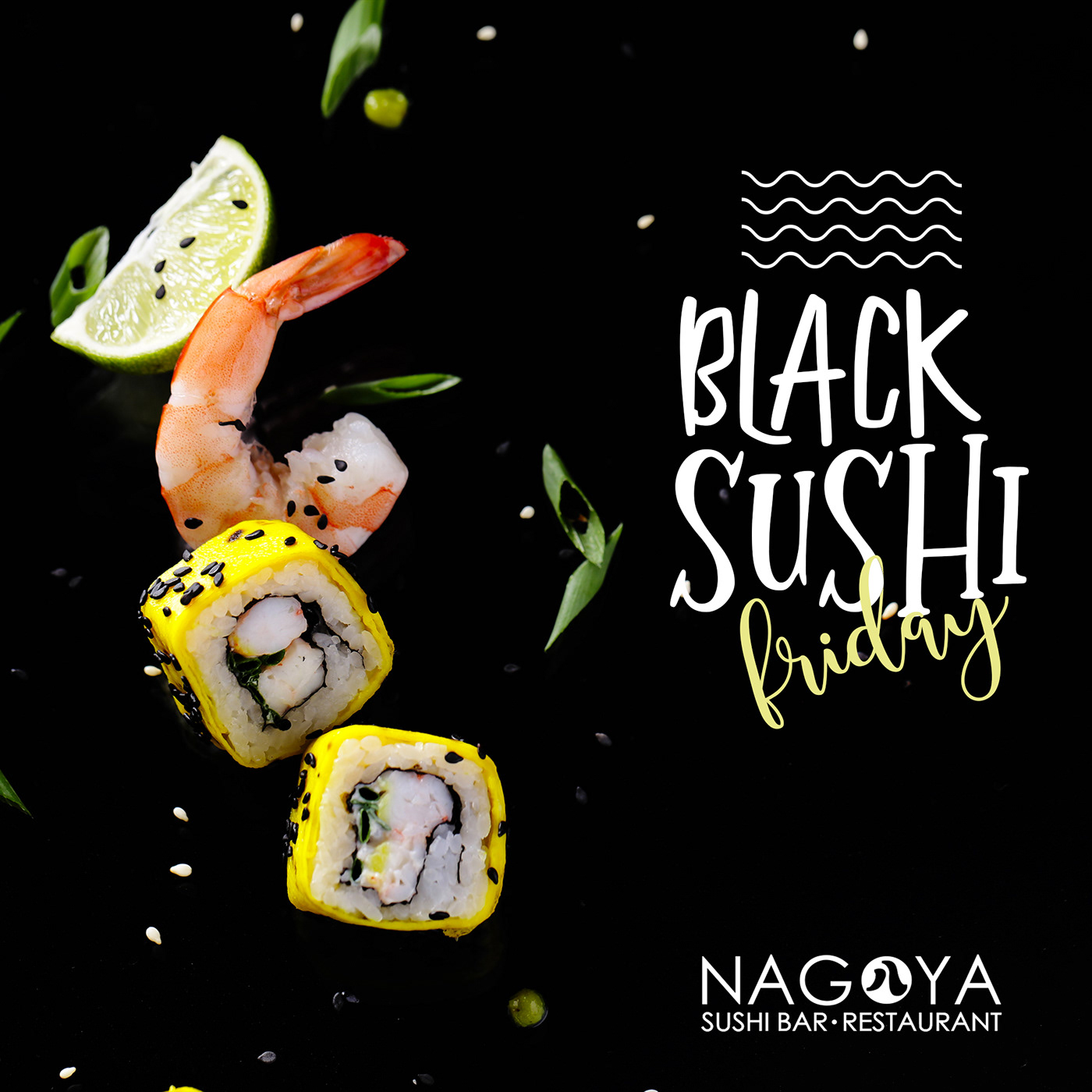 Sushi Promozione pubblicita Black Friday promo ristorante