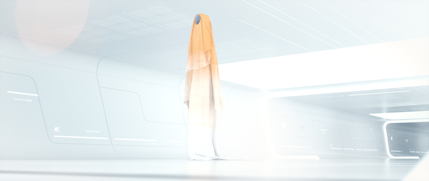 marvelous designer motion graphics  cloth android robot sci-fi alien hypnotic cinema 4d octane