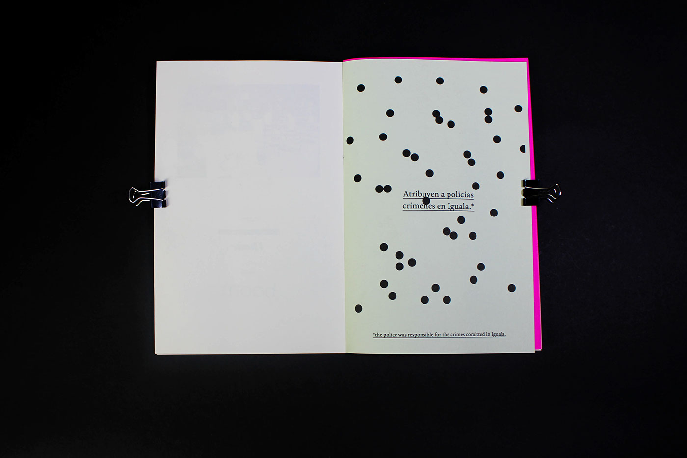 risograph Zine  Booklet Ayotzinapa mexico newspapers