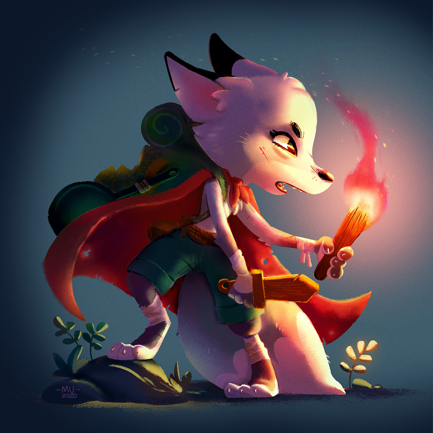 adventurer animal arctic fox cave challenge Character design  explorer FOX journey mystery