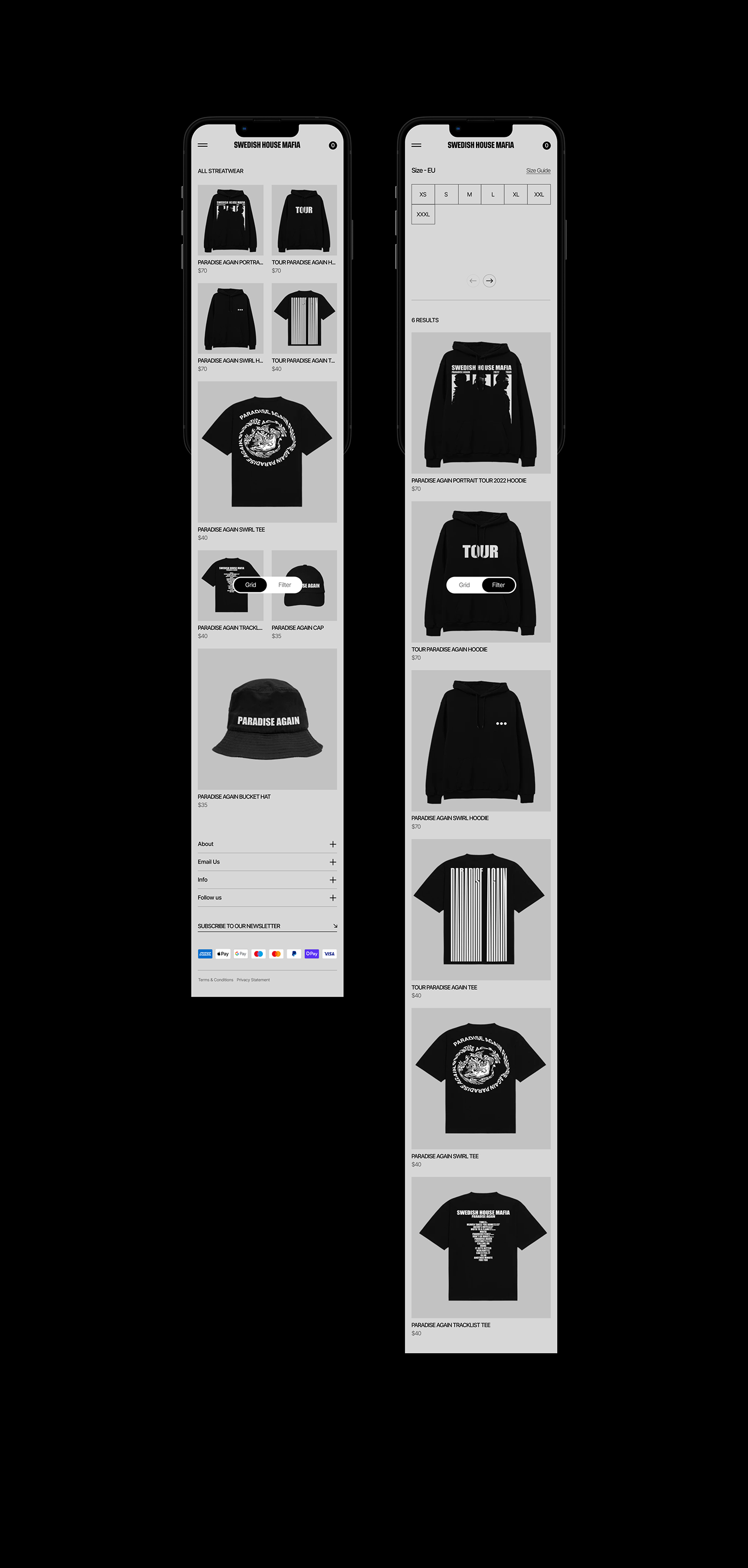 Swedish House Mafia. Website Design Concept.