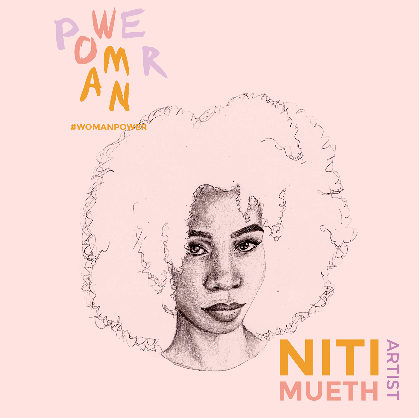 Woman Power feminism Exhibition  art Girl Power afro feminist Logotype POC people of color immigrants