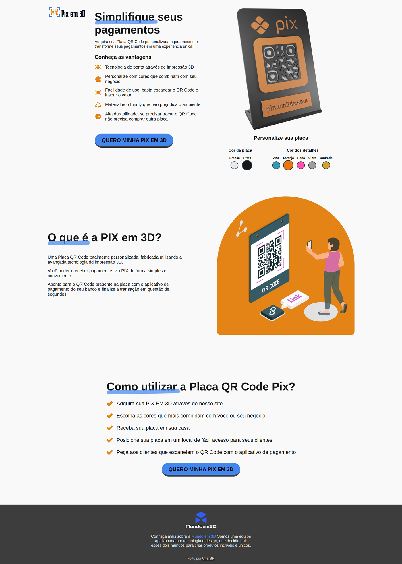 3dprint qrcode landing page site UX design UxUIdesign user interface Figma Web Design  Website