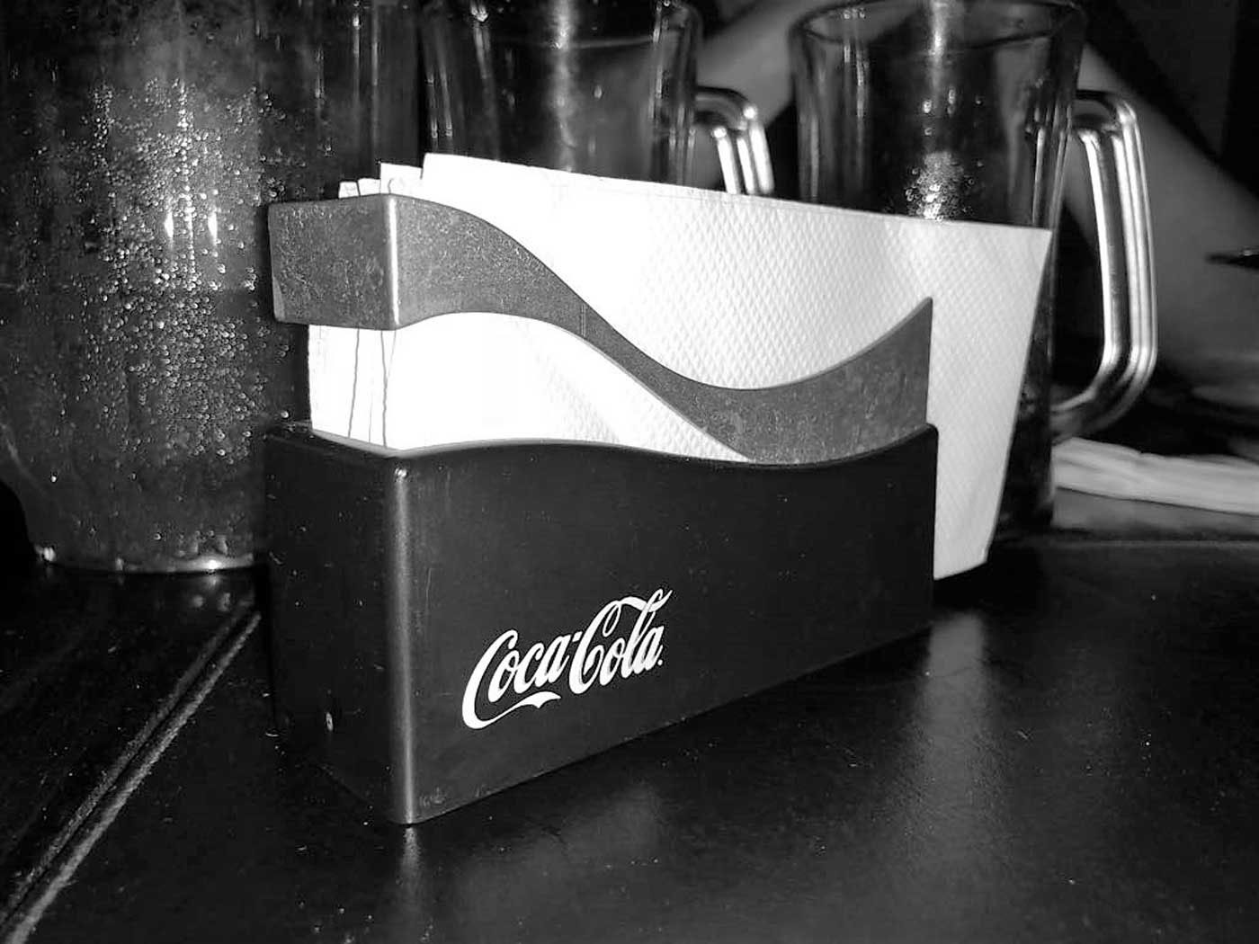 Coca Cola coke servilletas menu posm Display menu design napkins