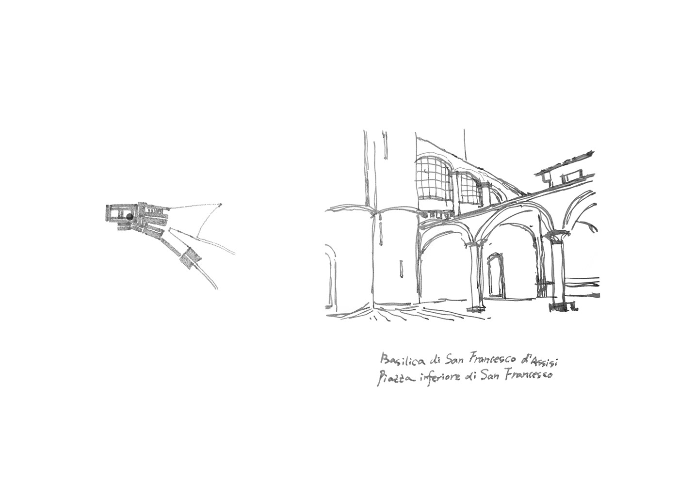 architecture Drawing  Italy Landscape line art Nature pen and ink sketch Travel travel notes
