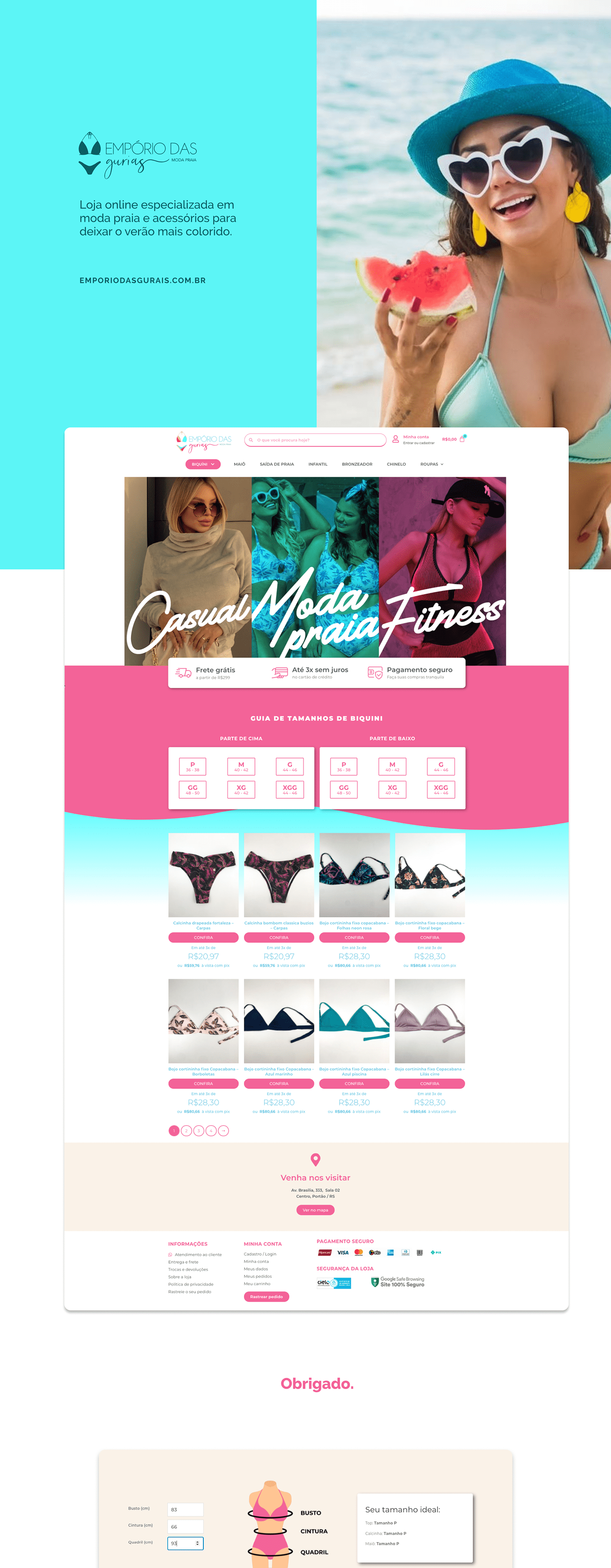 BEACHWEAR DouglasMedina e-commerce Figma medina summer swimwear UI/UX Webdesign Website
