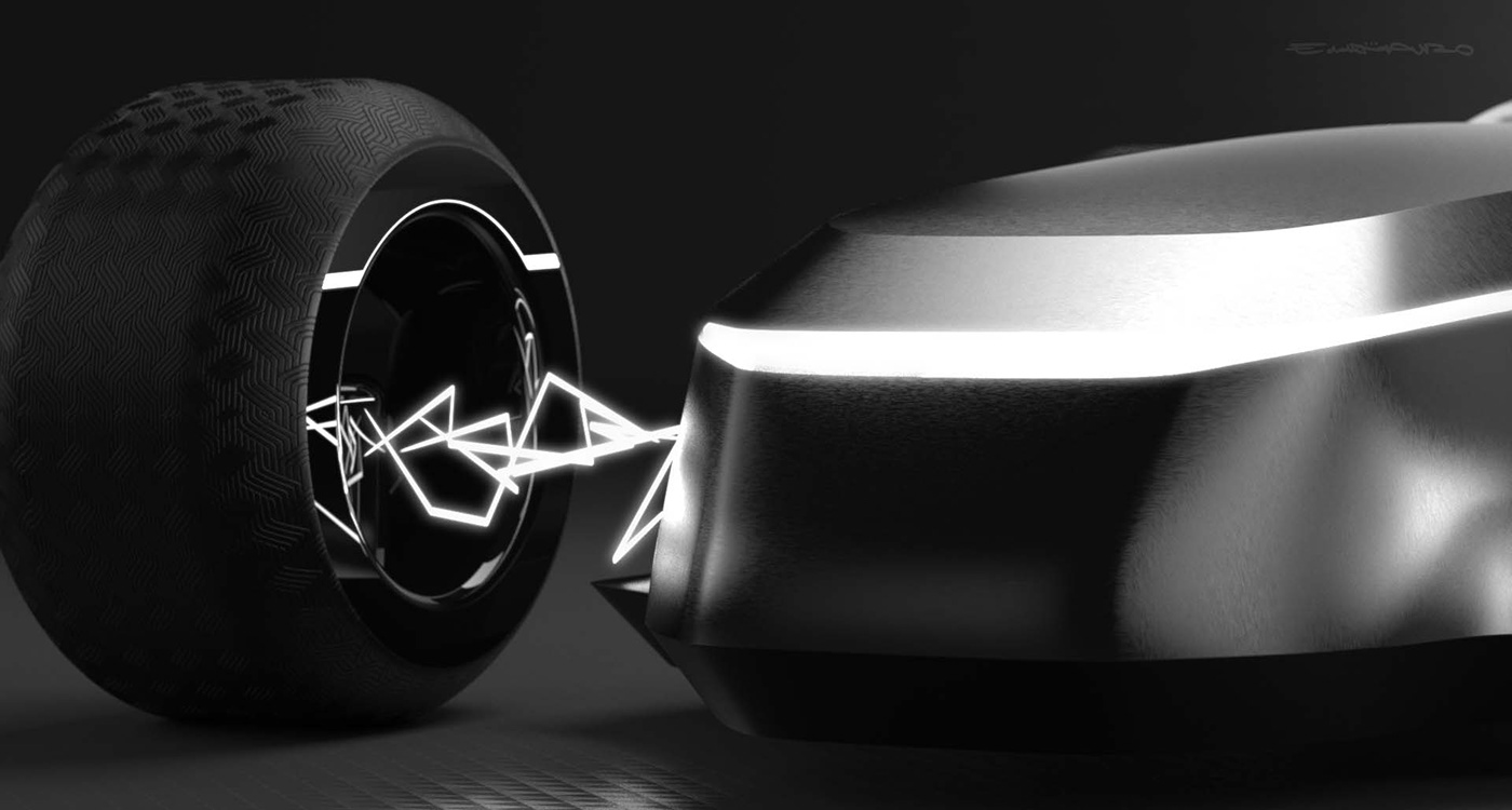 black f1 futuristic gray mobility product Scifi transportation Vehicle