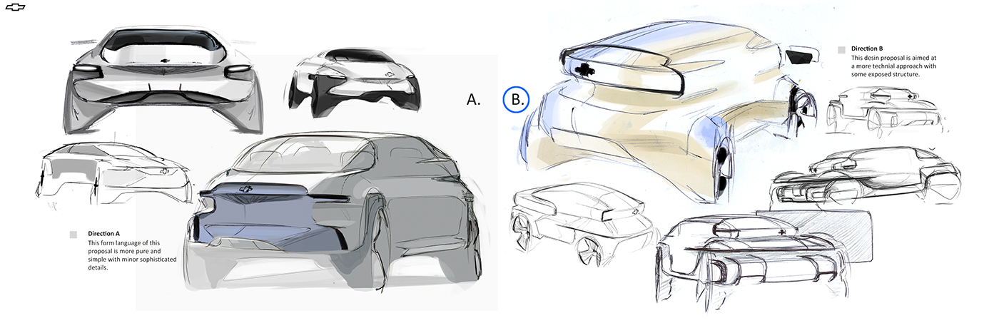 car design sketch Render design CHEVY