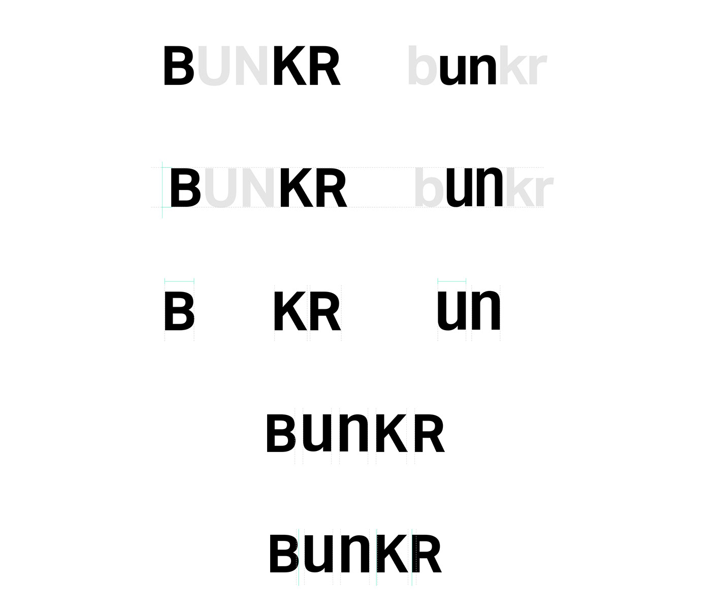 branding  BUNKR brand minimal Technology Secreets clean