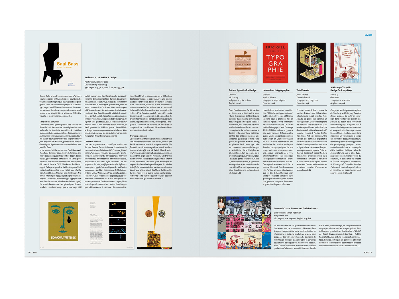 etapes art direction  mise en pages Layout Design editorial design Typographie