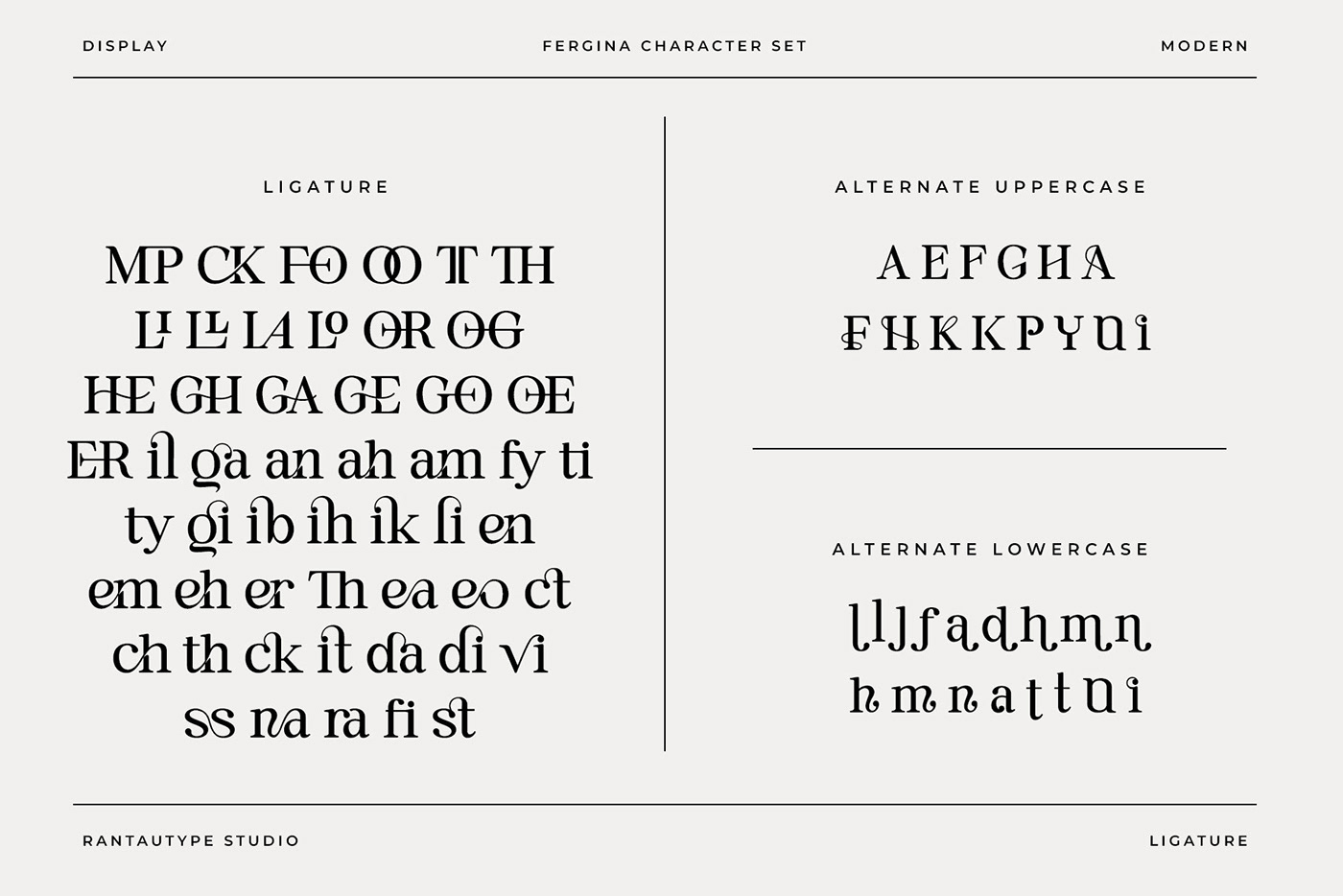 brand Logotype Typeface typography   modern ligature serif Display Headline elegant