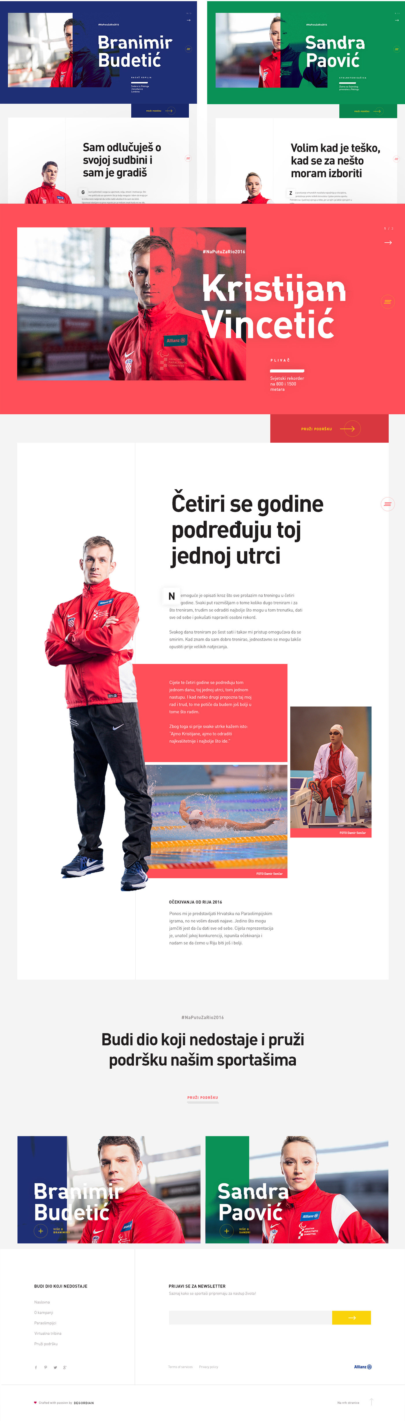 Website digital interactive Responsive rio 2016 visual paralympic Olympic Games