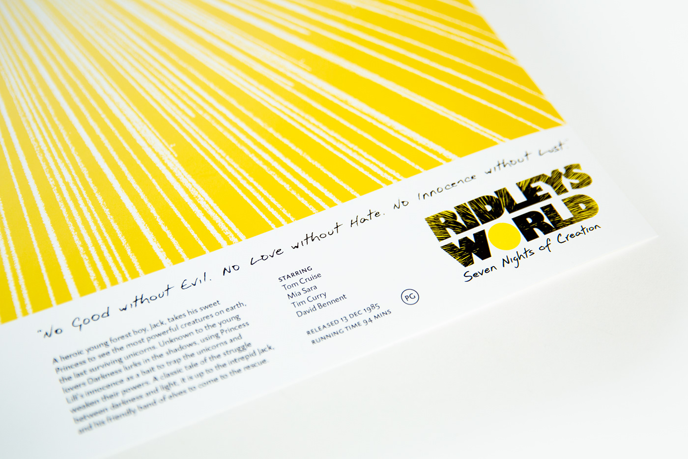 Ridley Scott film festival poster programme tickets holographic ILLUSTRATION  creation colour logo