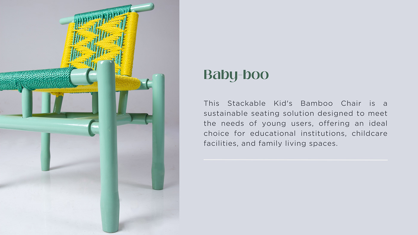 furniture bamboo kidsfurniture chair weaving Stackable furnituredesign productdesign stackable chair