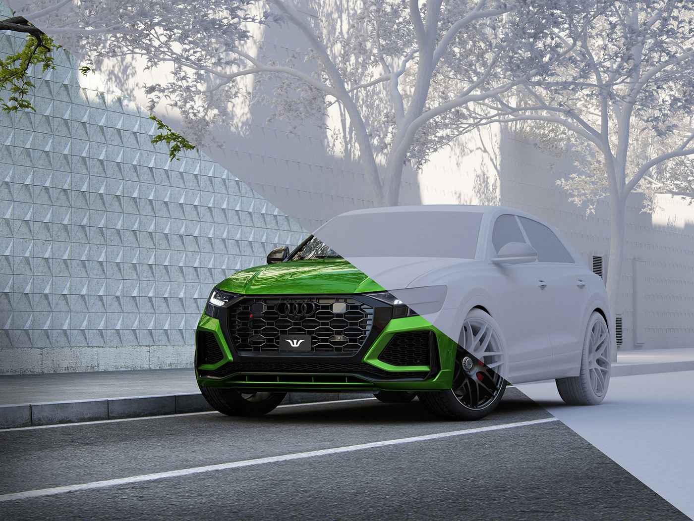 Audi automotive   carphotography CGI fullcgi product q8 retouch rs Render