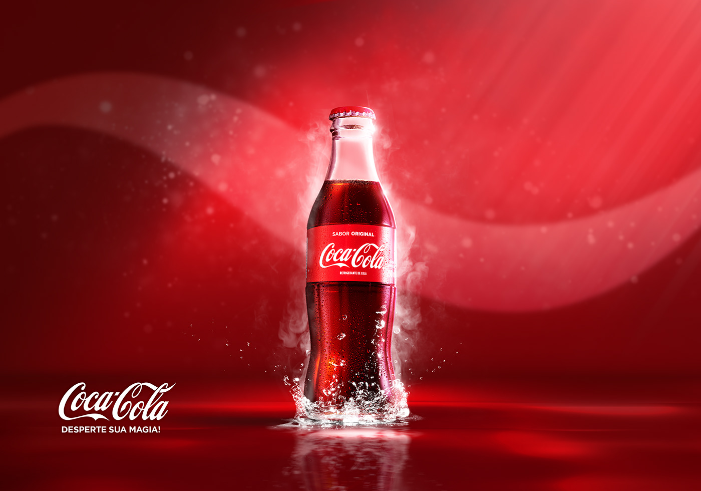 Coca Cola design gráfico designer Food  Manipulação de imagem manipulation marketing   Packshot Social media post Socialmedia