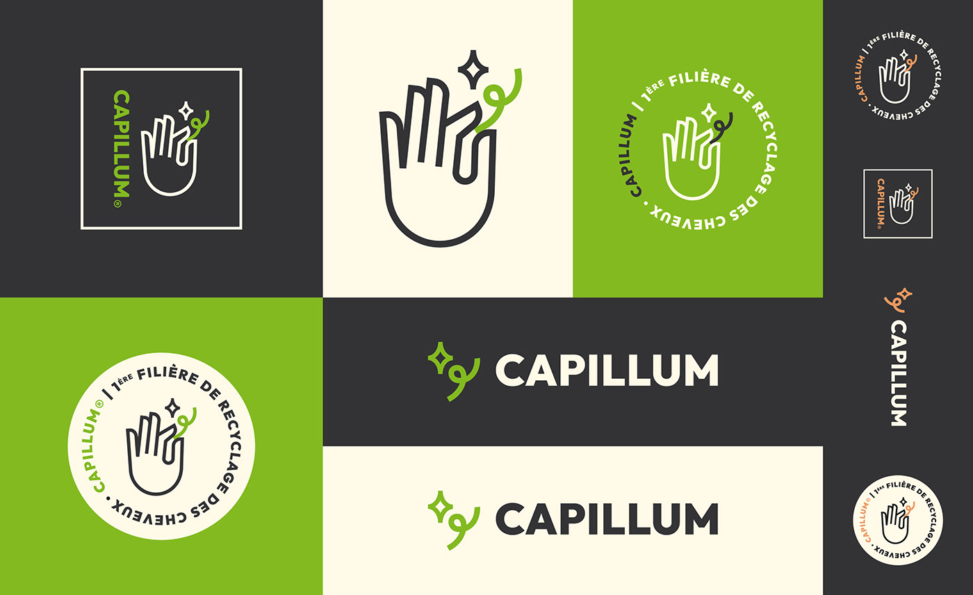 Here, some declinaisons of the new logotype of Capillum in every way possible for multiples uses.