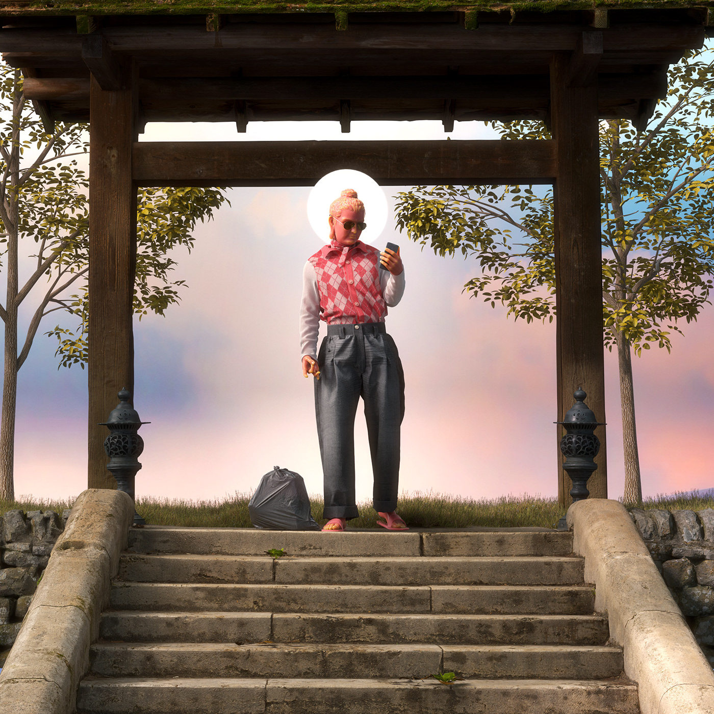3D Buddha CGI Clothing Fashion  virtual