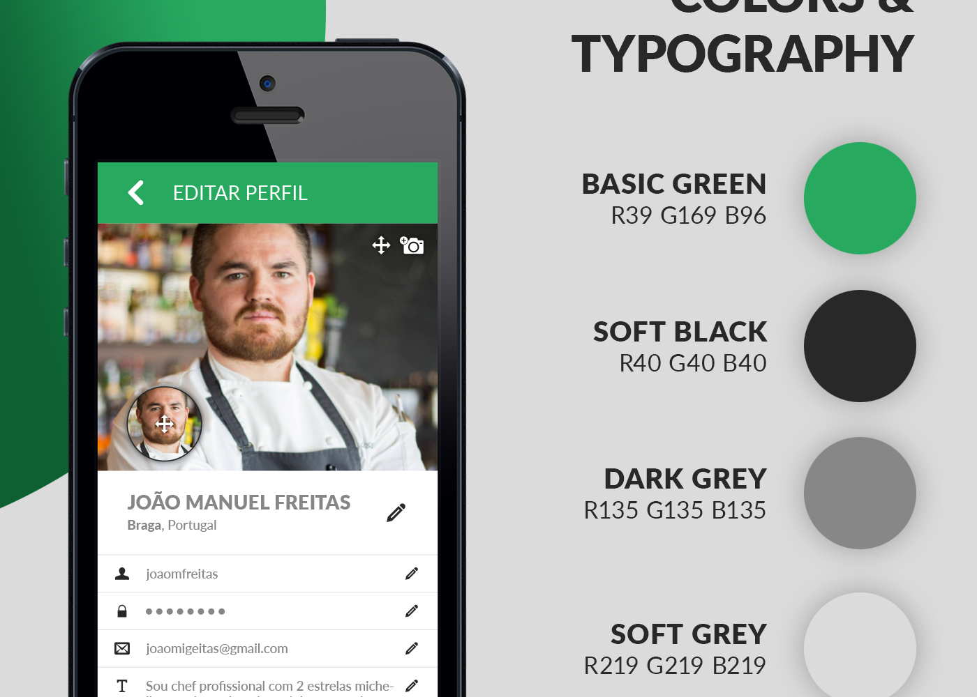 UI app Vegetarian green recipes receitas restaurants Shopping list ux