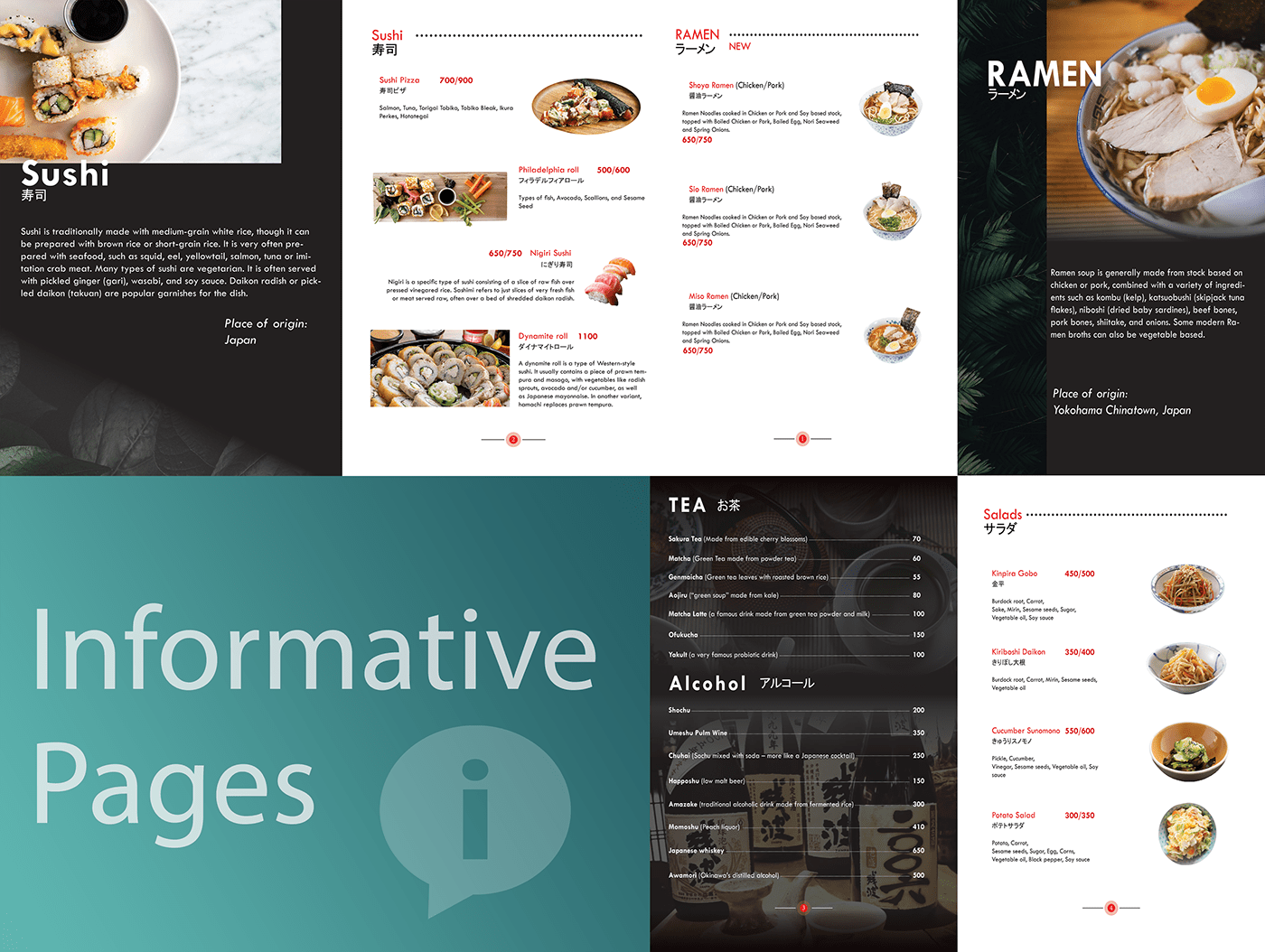 menu print typography   brand restaurant Food  menu design logo japan branding 