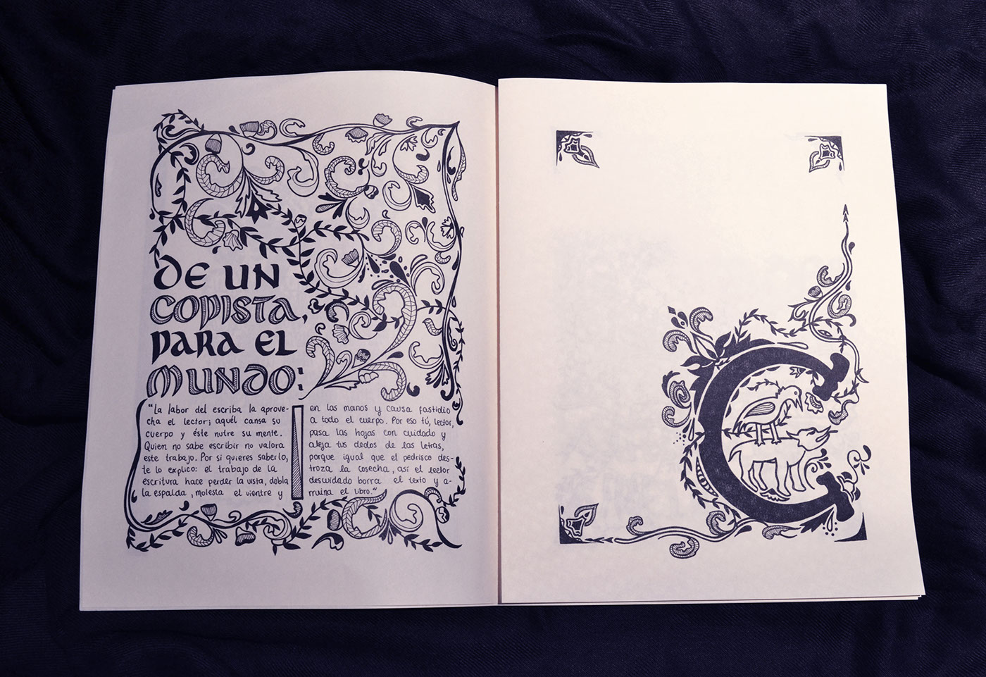 handmade lettering black and white iluminado ILUSTRADO MANUSCRITO edad media libro iluminado periodico
