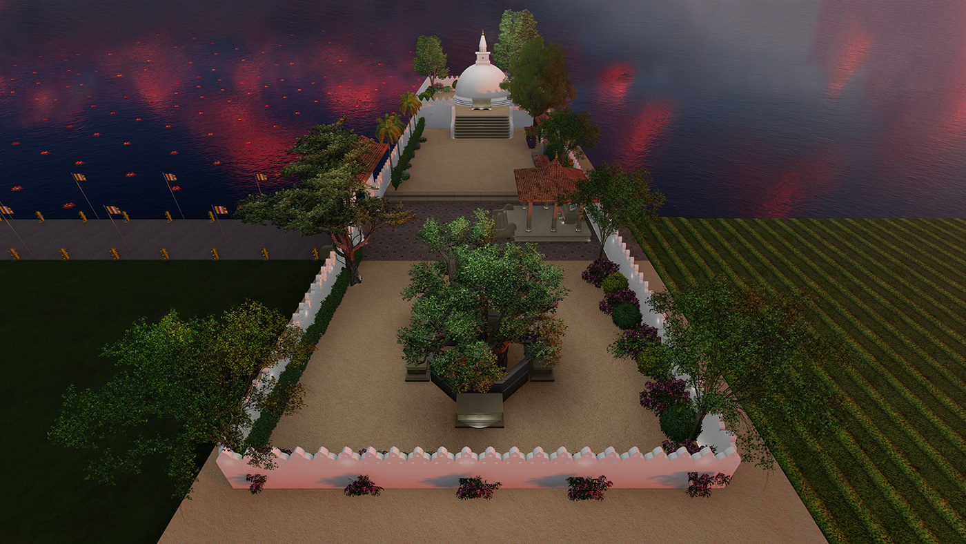 3D temple Sri lanka visualization architecture