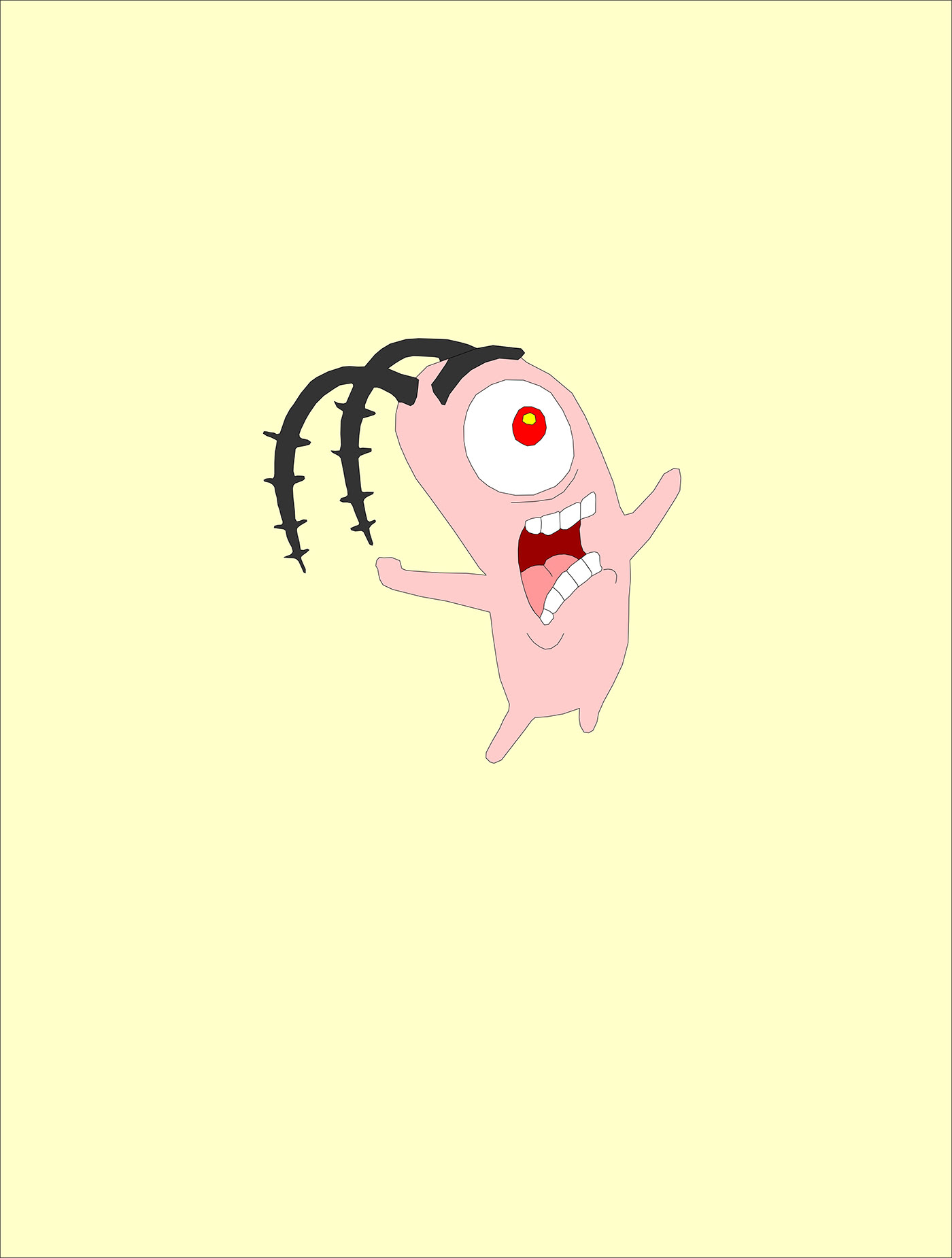 cartoon tracing adobe illustrator plankton spongebob pink