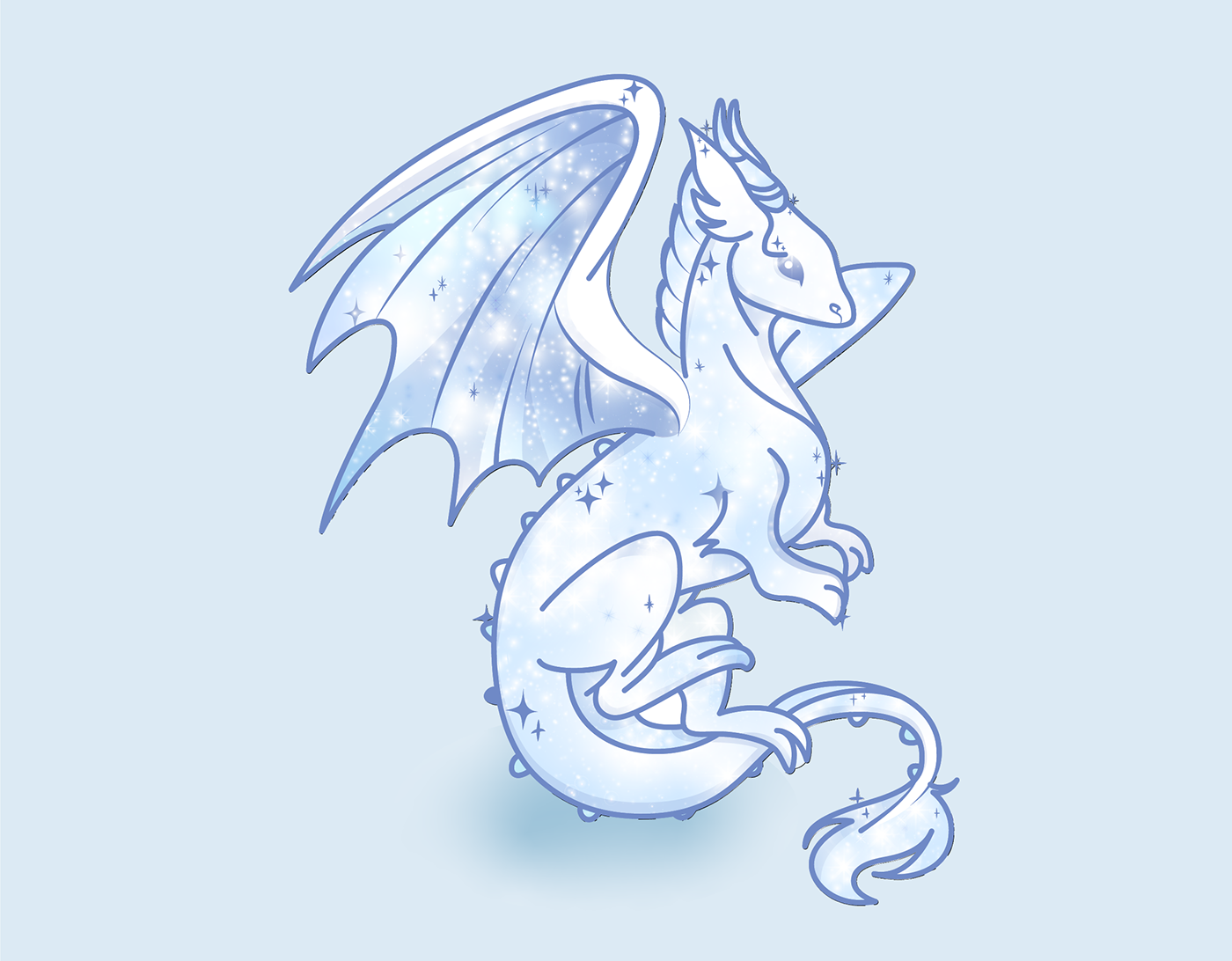 dragon dragons fantasy ILLUSTRATION  sparks Vector Illustration