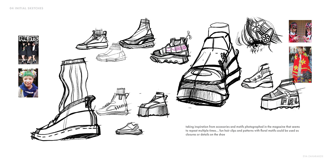 footwear magazine photoshop product design  Render shoes