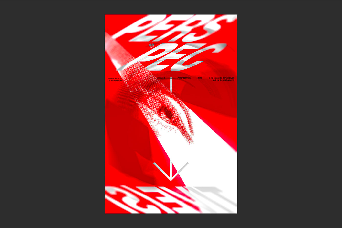 Poster Design poster motion design poster motion graphic design  affiche red graphic poster optical Sharp